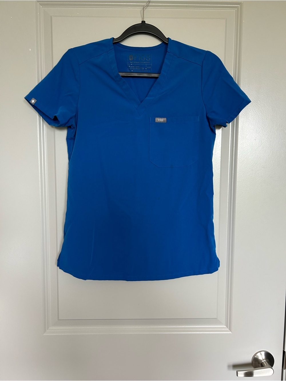 Figs Women’s Catarina V-Neck Tunic Top in Royal Blue